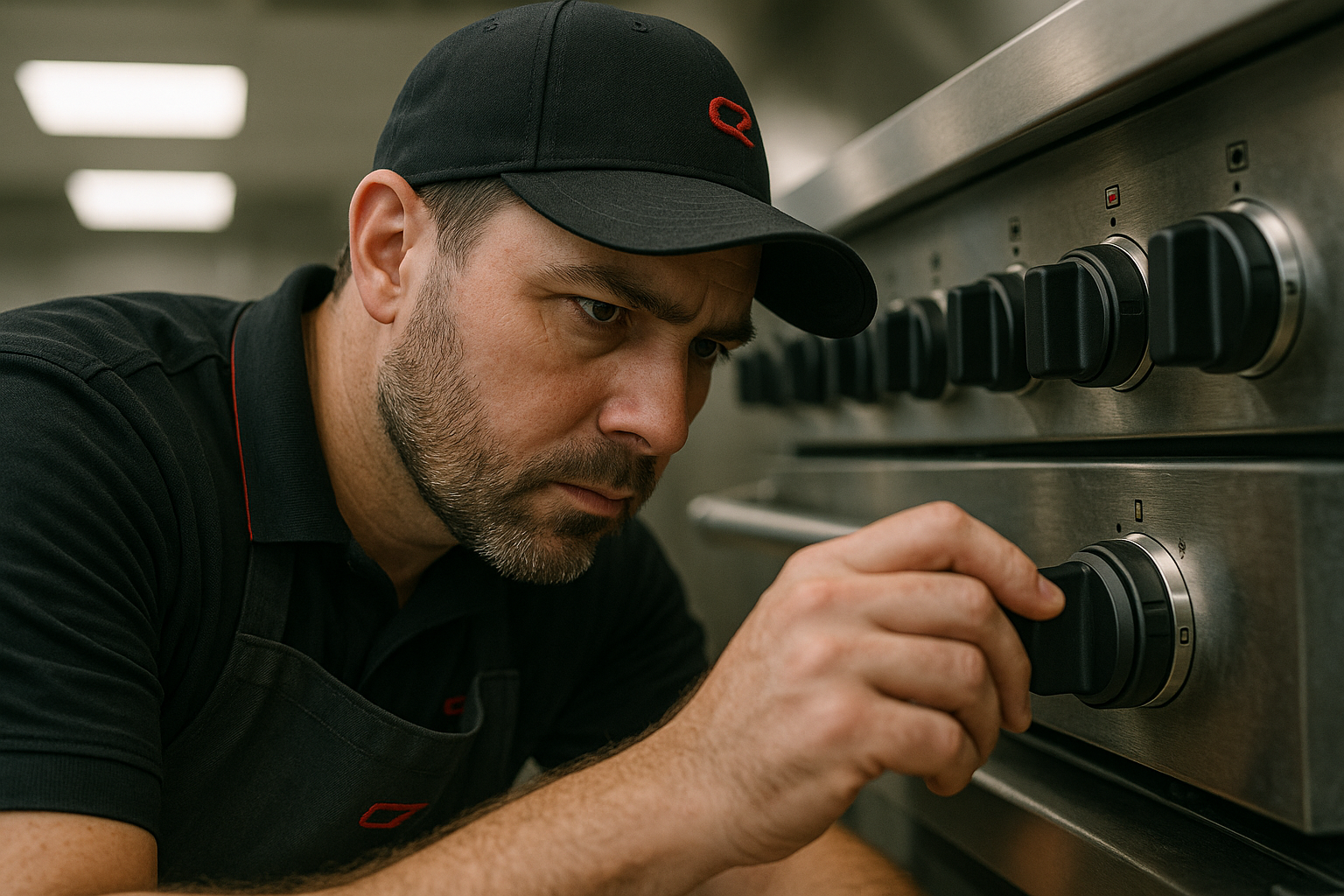 CKS team working on commercial kitchen equipment